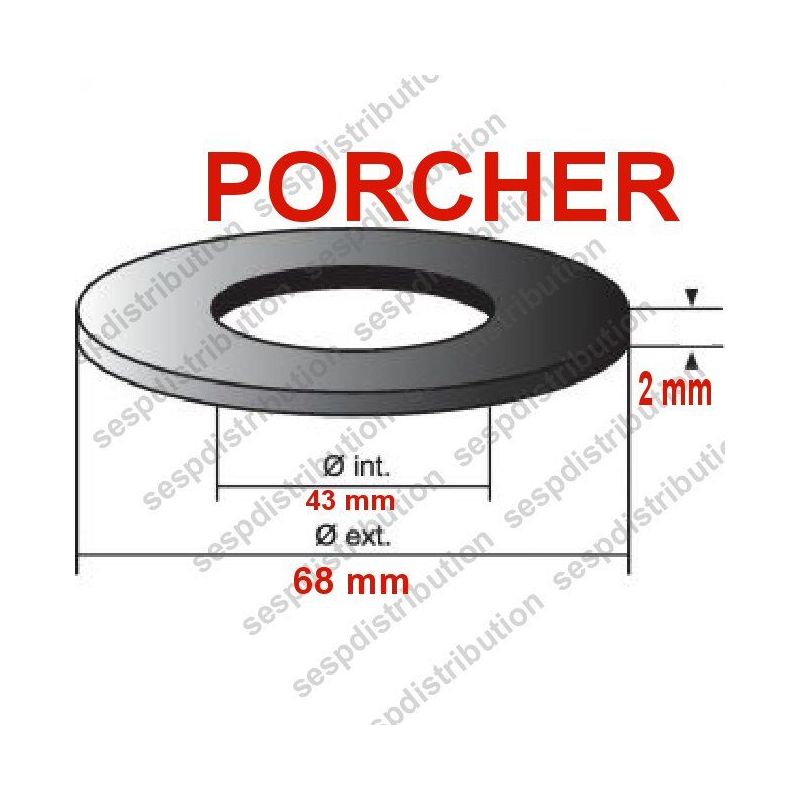 Joint mécanisme WC PORCHER 68x43x2 mm - sespdistribution