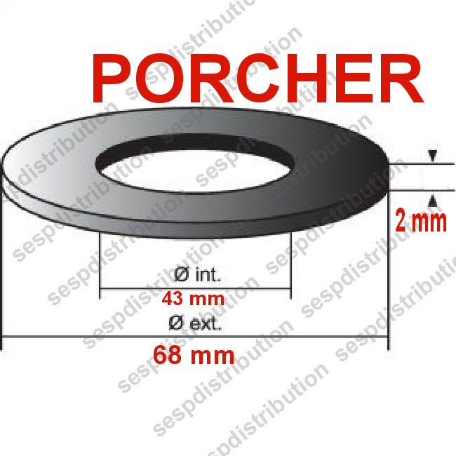 Joint mécanisme WC PORCHER 68x43x2 mm - sespdistribution